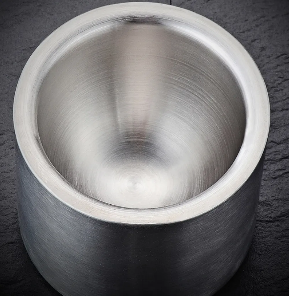 BAYLI - Edelstahl Mörser Mit Stößel & Deckel - Massiver Gewürzmörser Für Die Küche - Bruchfeste Kräutermühle - Gewürzmühle Für Kräuter Und Gewürze - Tabletten Zerkleiner - Tablettenmörser - KitchenAid – Bild 8