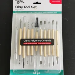 Mont-Marte Mont Marte Modellierwerkzeug, Set Mit 11 X Modellier-Werkzeug Für Ton, Zum Schnitzen, Glätten & Mehr, Holzgriffe Mit Langlebiger Stahlspitze
