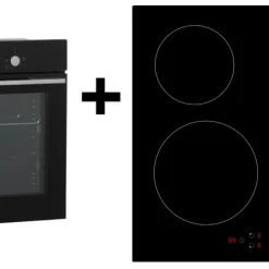 Respekta Autarker Glas- Einbaubackofen AB700 Mit LED-Timer + Induktionskochfeld