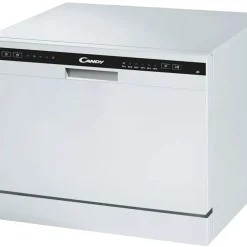 Candy CDCP 6 Spülmaschine, Klein, Höhe 43,8 Cm, 6 Programme, Überlaufsystem, Zeitvorwahl, Weiß