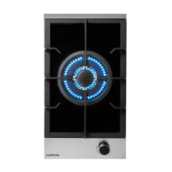 Klarstein Alchemist Gaskochfeld . Wokbrenner Aus Aluminium , Inklusive Schlauch Und Druckminderer , Elektrische Zündung , Für Flüssig- Oder Erdgas , Glaskeramik