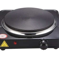 Dynamic24 Einzelkochplatte 1500W Elektro Kochplatte Herd Platte Kochfeld Camping Schwarz