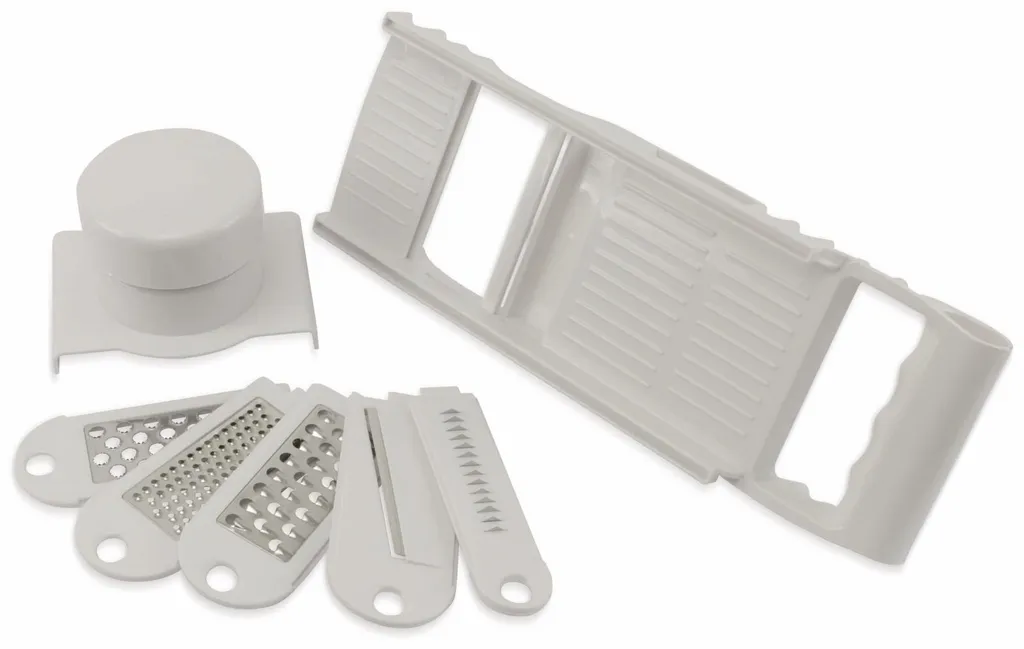 Alpina Switzerland Alpina Multireibe - Dünnschäler Und Reibe-Set - Edelstahlmesser - Weiß – Bild 8