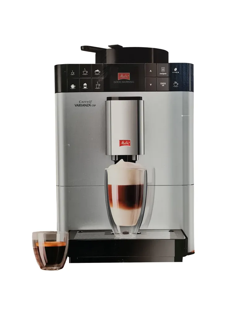 Melitta Caffeo Varianza CSP F570-101 Kaffeevollautomat Mit Milchbehälter, One Touch Funktion - Silber