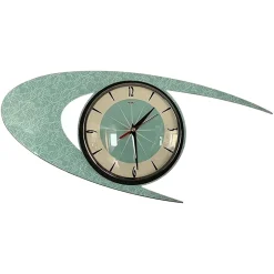 Jinaishop Handgefertigte Mid-Century Vintage Art Wanduhr Silent Clock