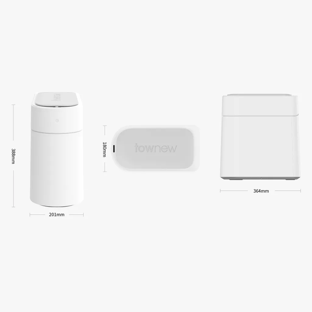 TOWNEW T3 Smart Sensor Mülleimer Müllbeutel Automatik Versiegeln Selbstwchseln 13 L,mit Selbst Wechselnden Nachfüllringe,Weiß,Smart Sensor Mülleimer – Bild 7