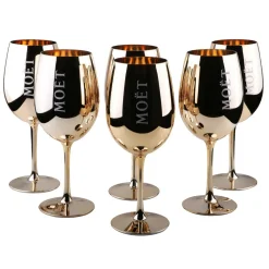 Moet & Chandon Moët & Chandon Champagnergläser Kupfer 6er Set Echtglas