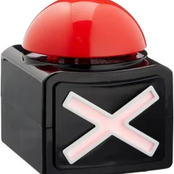 CEPEWA Buzzer Button Mit Sound & LED-Beleuchtung Für Spieleabende, Quiz-Shows & Feiern