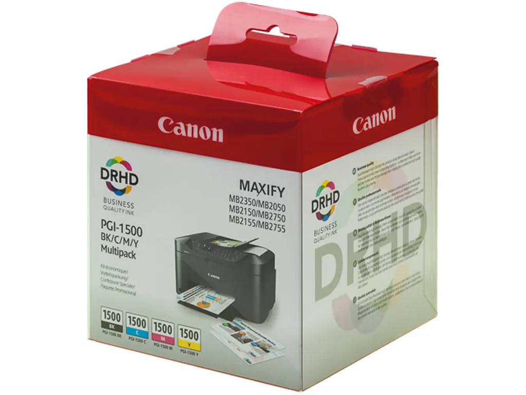 Canon® Canon PGI-1500 BK/C/M/Y - Original - Tinte Auf Pigmentbasis - Schwarz - Cyan - Magenta - Gelb - Cano Canon – Bild 2