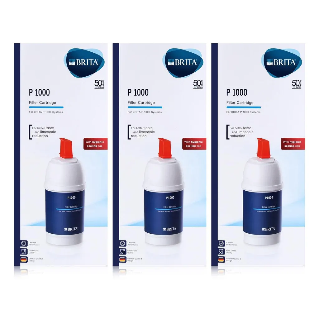 BRITA Filterkartusche P1000 – Schützt Haushaltsgeräte Vor Verkalkung (3er Pack)
