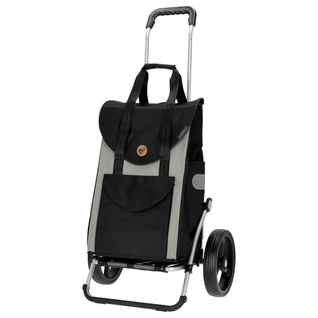 Andersen Shopper Royal Alu Klappbar Mit 3-Speichenrad Ø 25 Cm Und 49 Liter Tasche Senta Grau – Bild 10