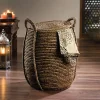 Frank-Flechtwaren Wäschekorb "Oriental Heat" Modernen Orient-Design-Look, Maße Ø Ca. 43 X 53 Cm, GH Ca. 62 Cm