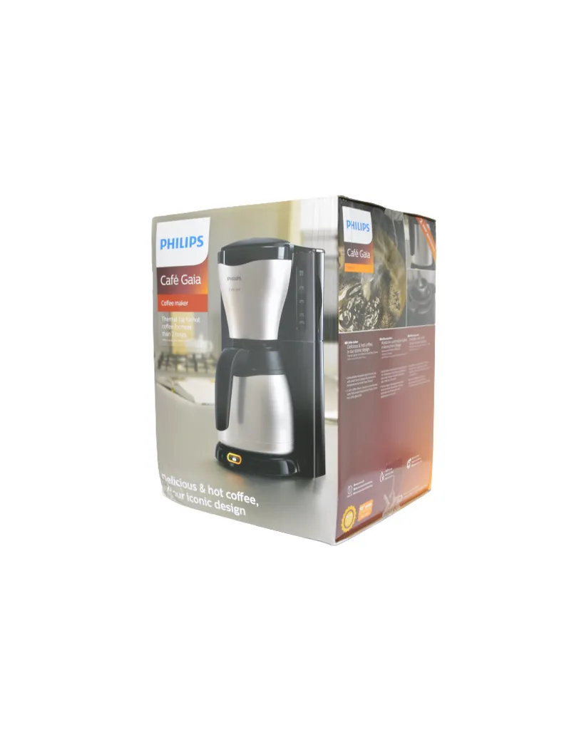 PHILIPS Gaia Collection HD7548/20 Kaffeemaschine Thermokanne, Schwarz/Edelstahl – Bild 8