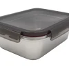 2 Stück Steuber Edelstahl Frischhaltedose 650 Ml, Luftdichter Klickdeckel, Backofengeeignet