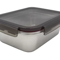 2 Stück Steuber Edelstahl Frischhaltedose 650 Ml, Luftdichter Klickdeckel, Backofengeeignet