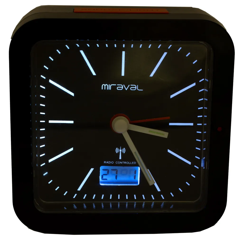 Miraval Funkwecker Mit Digitaler Datumsanzeige Temperatur Geräuschlos Reisewecker Quarzwecker Kein Ticken - 4-MV1021-1 – Bild 4