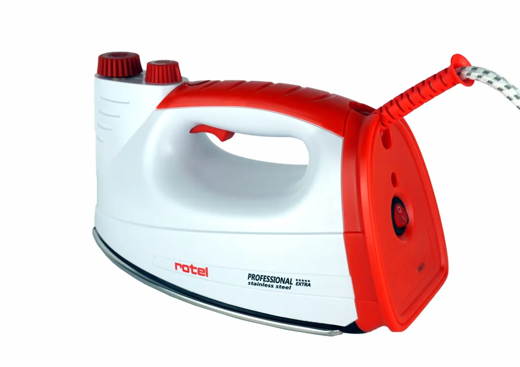 Rotel Professional Extra Edelstahlsohle Dampfbügeleisen 800 W Rot – Bild 5