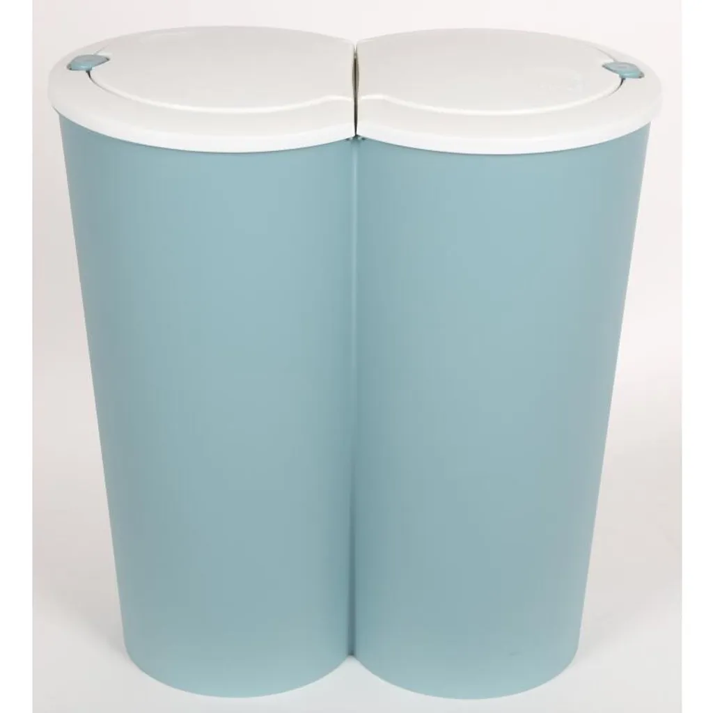 Deuba Mülleimer 50 L Duo 2fach Trennsystem 2x25L Druckknopf-Automatik Küche Abfalleimer Müllbehälter Mülltrennung Büro, Farbe:schwarz - Black - Noir – Bild 13