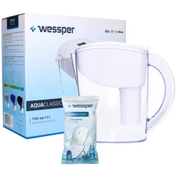 Wessper Aquaclassic Wasserfilter - Weiß 3.5L - Kompatibel Mit Brita Classic