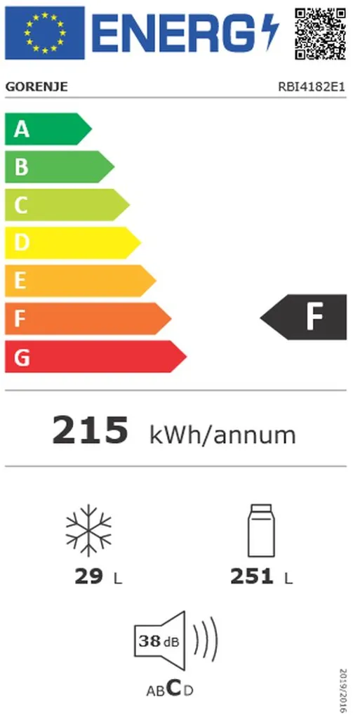 Gorenje - RBI4182E1 - Einbau-Kühlschrank Mit Gefrierfach - Schlepptürtechnik – Bild 3