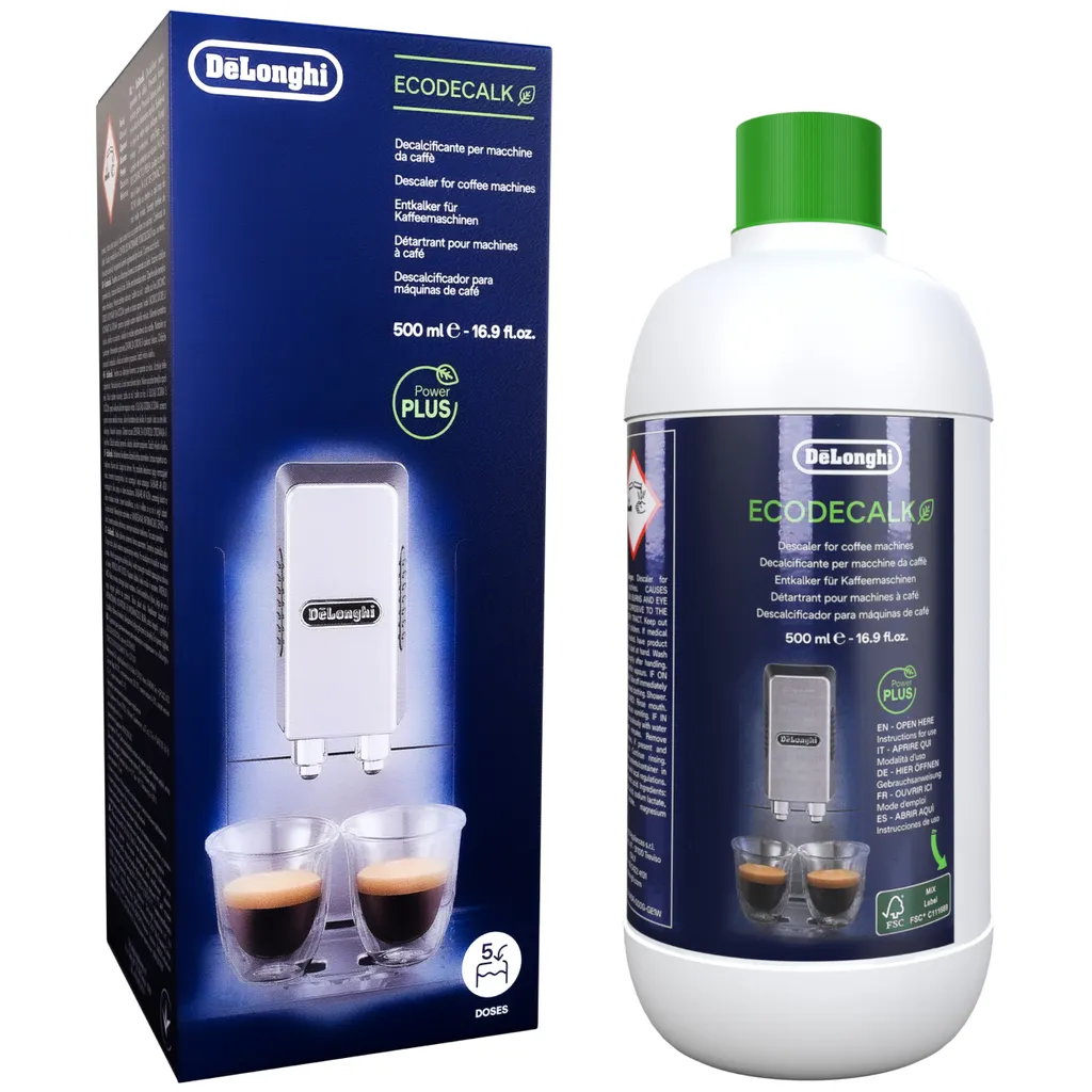 Aquafloow 6x Wasserfilter + Delonghi 500ml EcoDecalk Entkalk Von Wesper Kompatible Mit DeLonghi ECAM 45.366.B – Bild 2