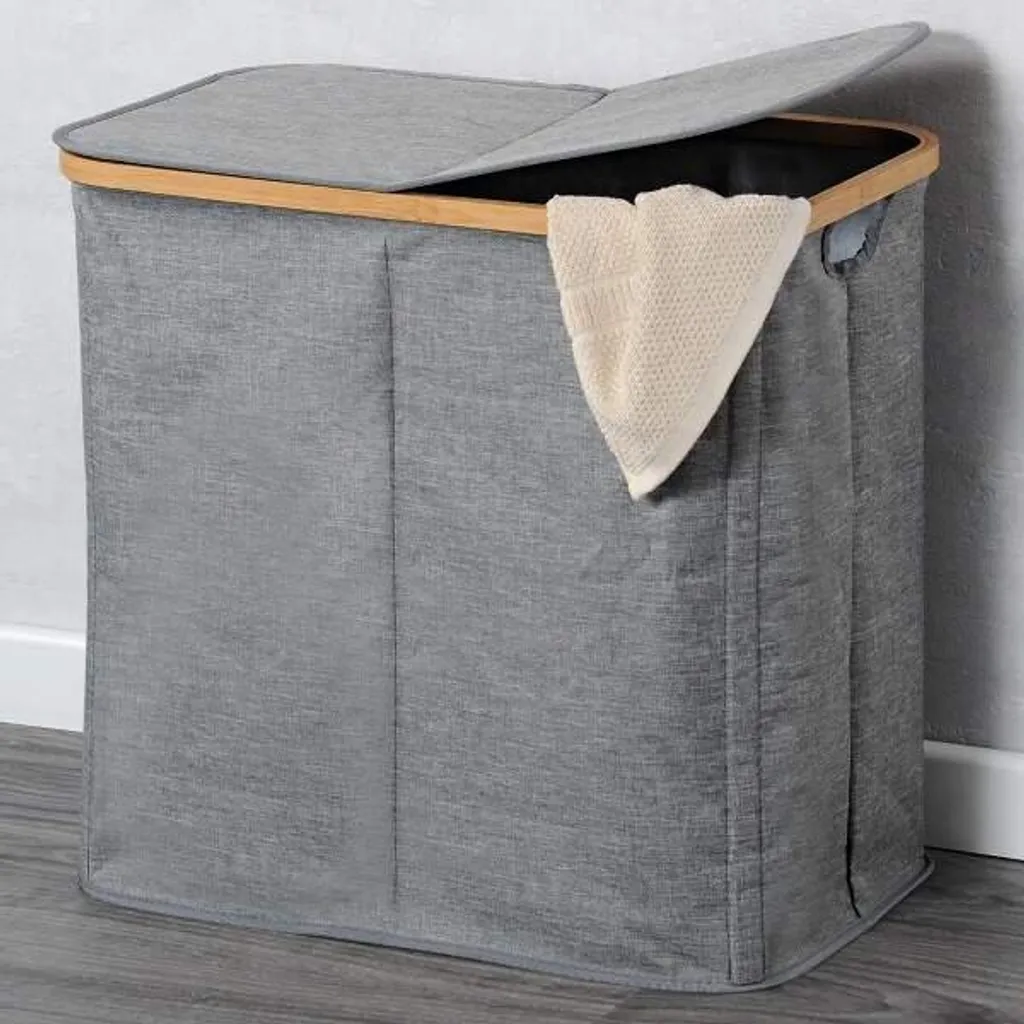 KESPER Wäschesammler, Bambus, Grau 54,5 X 33 X 50 Cm 19598 – Bild 8