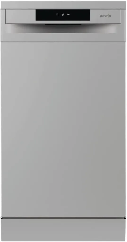 Gorenje GS520E15S Freistehender Geschirrspüler 45 Cm - Edelstahlfront - 4 Programme - 9 Maßgedecke - Edelstahlwanne - Besteckkorb - AquaStop