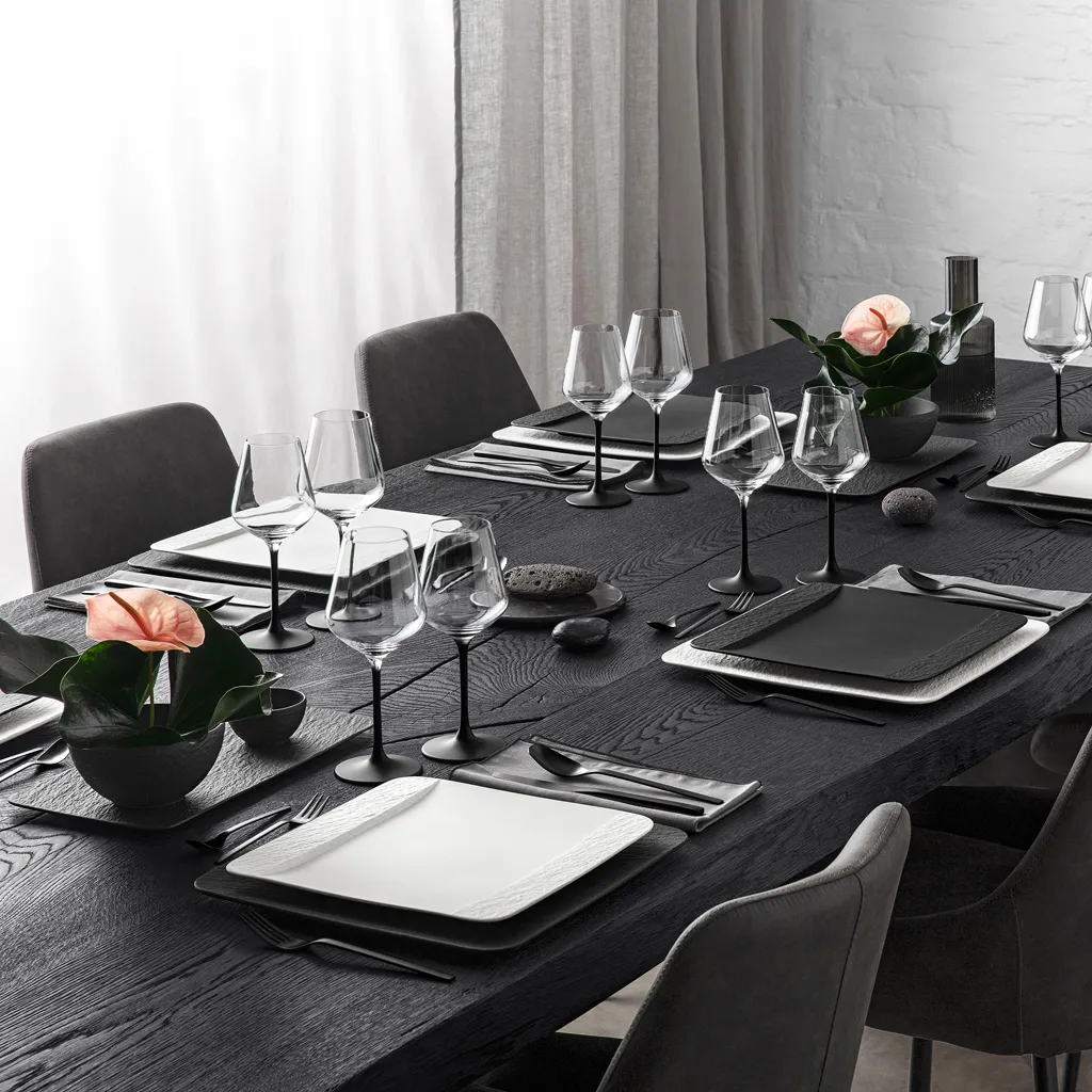 Villeroy & Boch Rotweinkelch, Manufacture Rock Klar,schwarz, 4 Tlg. – Bild 7