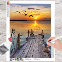 GoldenTouch GOLDEN 5D DIY Diamant Malerei Weihnachten Schlüsselanhänger Kit Für Geschenke