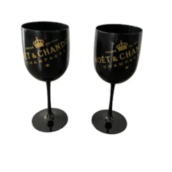 Moet & Chandon Moët Chandon Champagner Gläser 2x Set Weinglas Schwarz Gold Champagnergläser Luxus