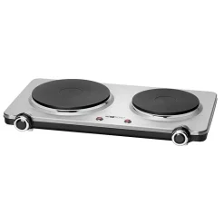 CLATRONIC Doppelkochplatte DKP 3668 Edelstahl Herdplatte Kochplatte 1000/1500W
