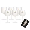 Mixcompany Batida De Coco 6er Set Glas Mangaroca - Weiß Bachelor Weinglas Ballonglas 6 Stück