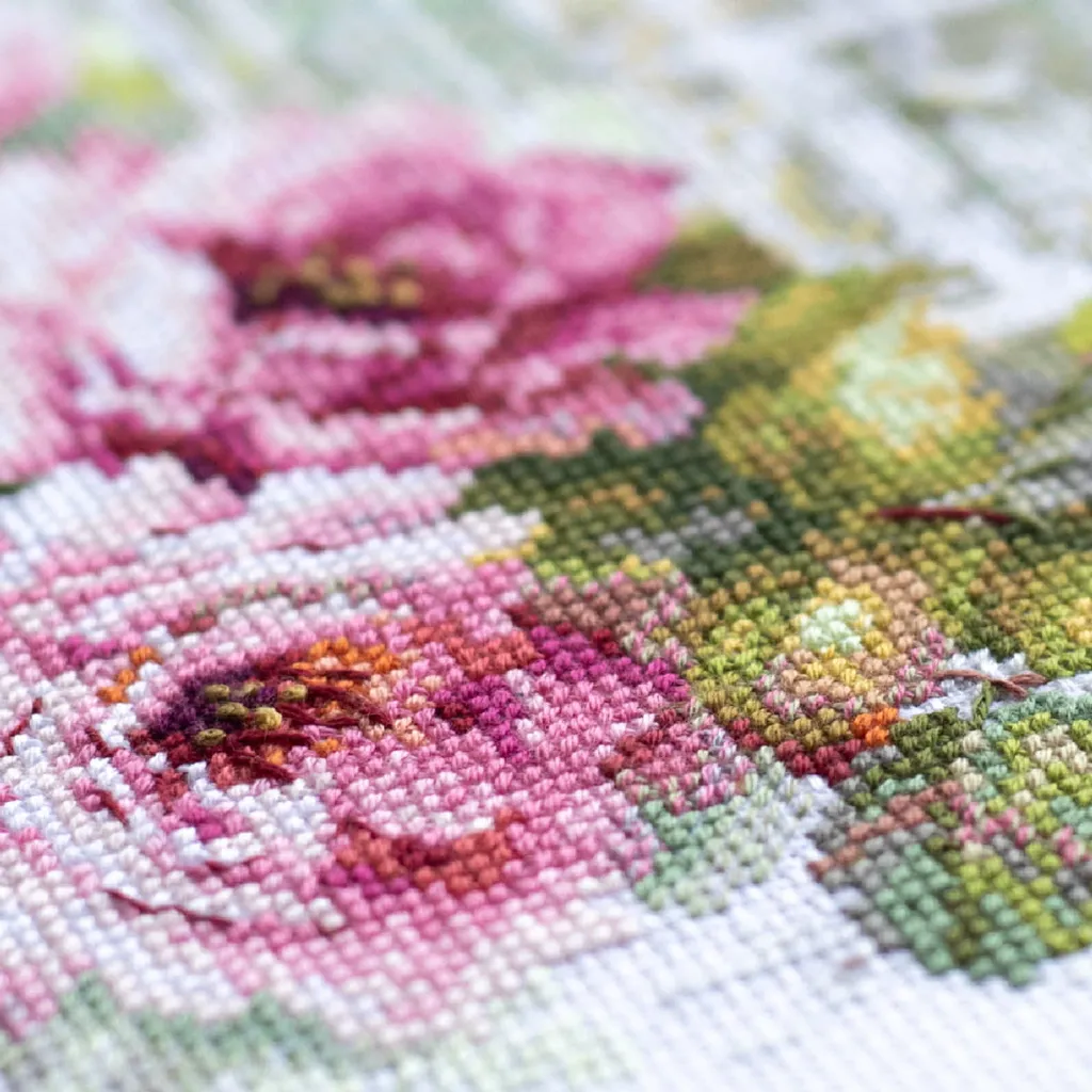 Magic Needle Zweigart Edition Kreuzstich Set "Brunnen Der Wünsche", Zählmuster, 20x26cm – Bild 5