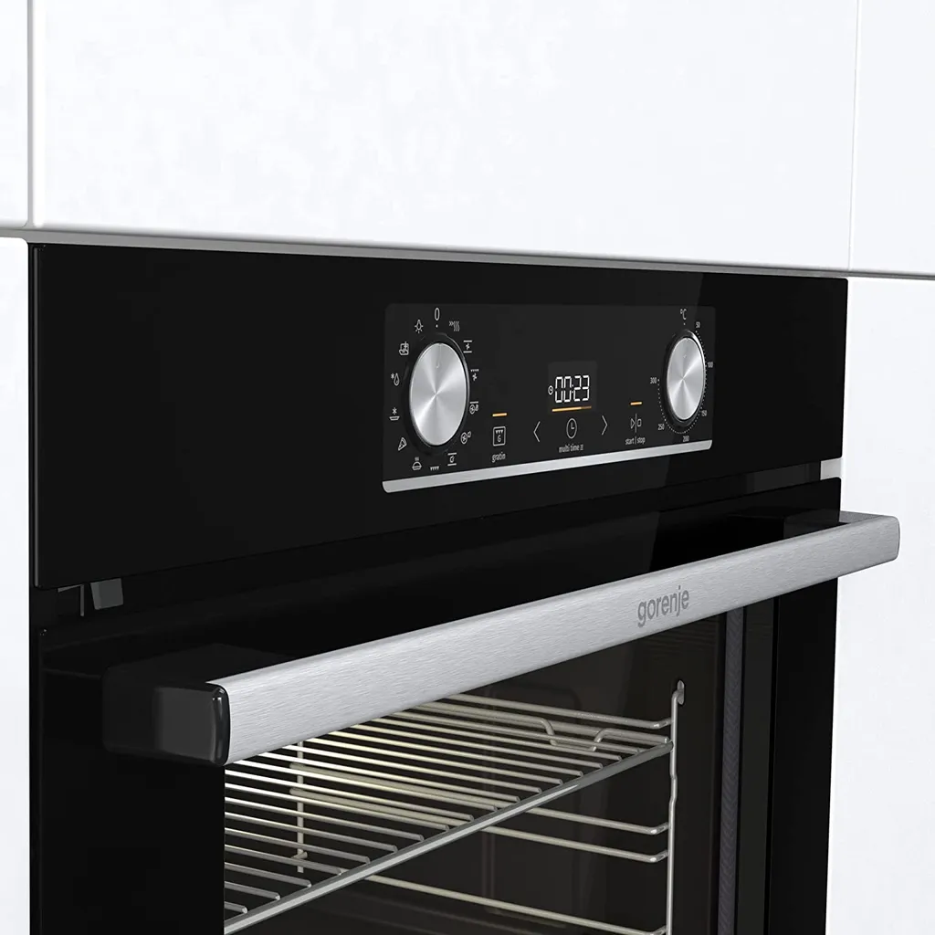 Gorenje Einbaubackofen-Set OptiBake Black Steam Pyro Set - 77L - Heißluft - Pyrolyse-Reinigung - ExtraSteam - GentleClose - AirFry - Pizzamode 300°C - PerfectGrill - Induktions-Kochfeld Mit BridgeZone – Bild 5