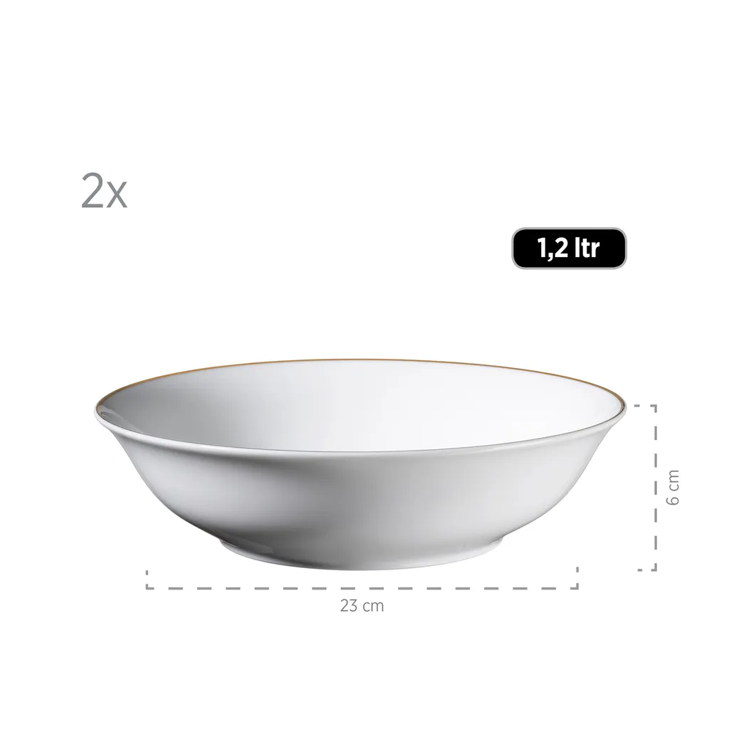 Maeser Mäser 931735 Kombiservice Professional Dining Für 6 Personen, Porzellan, Weiß (1 Set, 24-teilig) – Bild 5