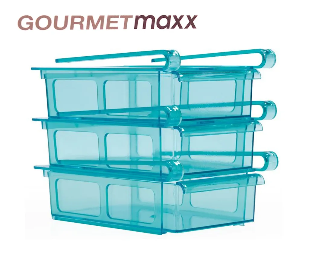 EASYmaxx GOURMETmaxx Klemm-Schublade Für Kühlschrank, 3er-Set Schublade Klemm Kühlschrank GOURMETmaxx Zusatzfach Gemüsefach 3er-Set Ordnung – Bild 19