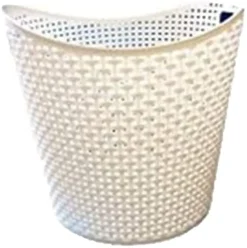 Conny Clever® Wäschekorb Mit Rattan-Optik 27L Weiß Wäschetruhe Wäschebox Wäschesammler Wäschekiste