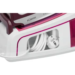 Bomann DBS 6034 CB Dampfbügelstation, Superglide-Keramiksohle, 3,5 Bar Dampfdruck, Elektronisches Anti-Tropf-System, 2300W, Weiß-flieder