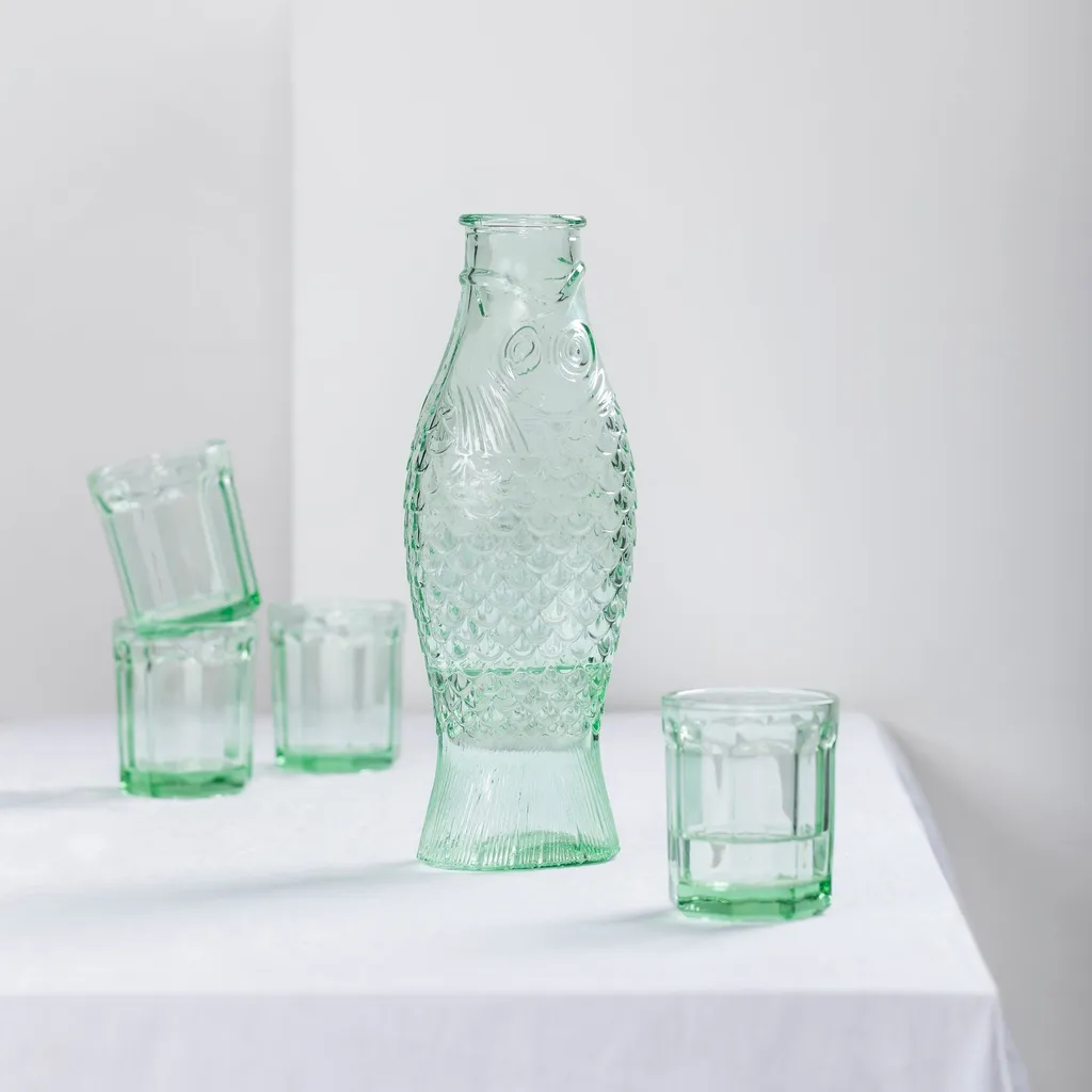 SERAX Karaffen Serax | Glasflasche Fish & Fish | Grün 29 Cm – Bild 4