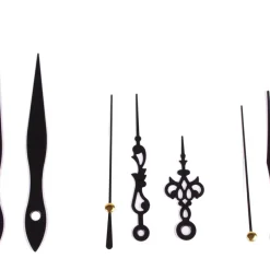 Edi-tronic 3 Zeigersätze Zeiger Set Uhrzeiger Satz Alu Schwarz Für Uhrwerk Wanduhr