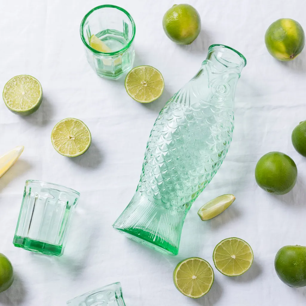 SERAX Karaffen Serax | Glasflasche Fish & Fish | Grün 29 Cm – Bild 7