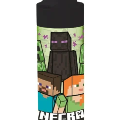 P:OS Schule Tritan-Trinkflasche Minecraft, 540 Ml, Inkl. Trinkhalm Trinkflaschen Unterwasserwelt RT_Trinkflaschen Bayw1120