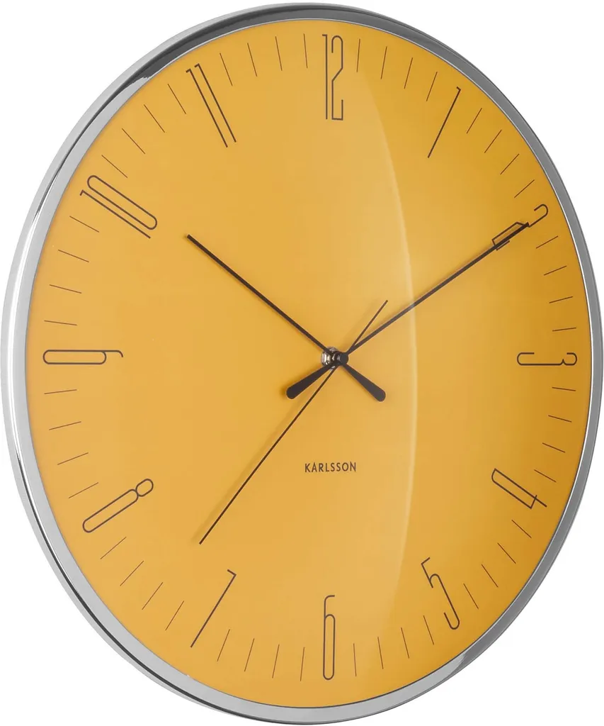 Karlsson Wanduhr 'Dragonfly' Aluminium Curry-gelb, Ø 40 Cm – Bild 2