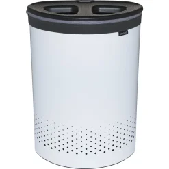 Brabantia Wäschekorb, 55 L Dunkelgrau / Weiss
