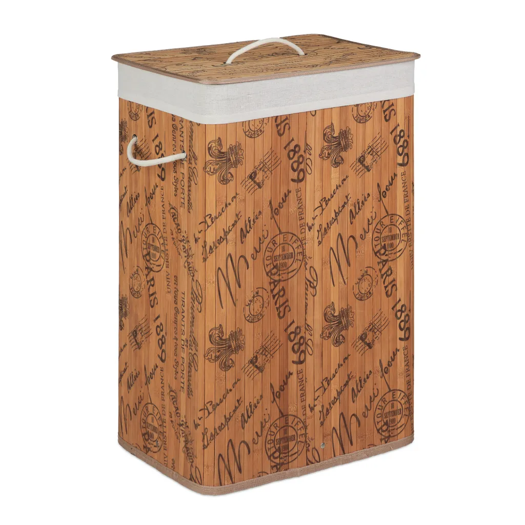 Relaxdays Wäschekorb Bambus Faltbar – Bild 10