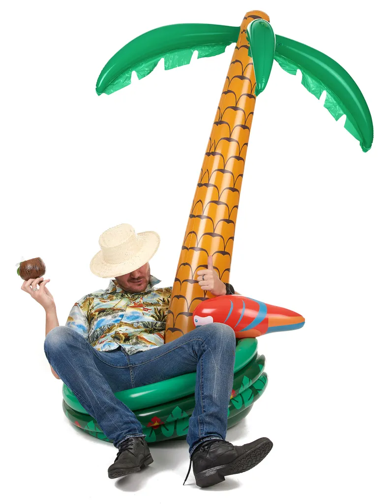 Wonderful Aufblasbare Palme Getränkekühler Grün-braun – Bild 3