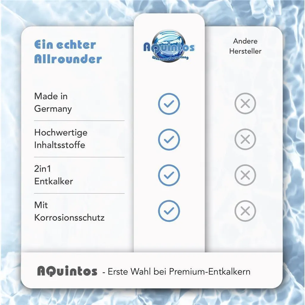 Aquintos-Wasser AquinTobs Entkalker 1500ml Passend Für DeLonghi EcoDecalk Kalklöser Kaffeevollautomaten Wasserkocher Spülkästen Heißwasseraufbereiter 100% Biologisch Abbaubar – Bild 4