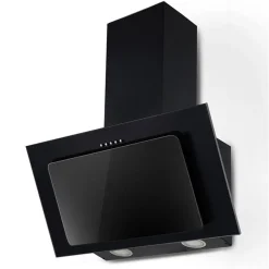 Respekta Dunstabzugshaube Schräghaube Wandhaube Kopffrei Glas 60 Cm Schwarz LED