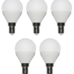 Provance 5 X LED Glühlampe Glühbirne Tropfen Kugel E14 3W Ersatz Für 25W 250lm 3000K 230V