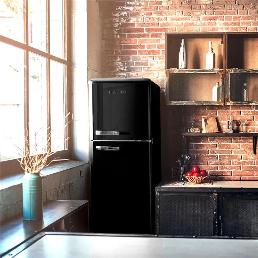 Klarstein Kühlschrank Mit Gefrierfach - Fridge - 0 Bis 10 °C - Kühlschrank Gefrierkombination - Kühlschrank Mit 194 L - 56 L Gefrierschrank - Schwarz Kühl Gefrierkombination Retro Kühlgefrierkombination Freistehend Gefriergeräte – Bild 3